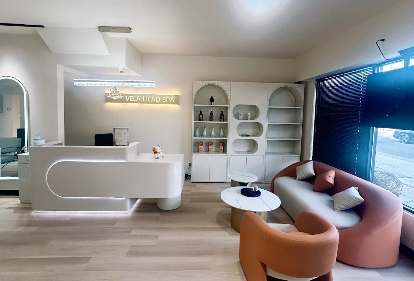 Vela Head Spa interior detail