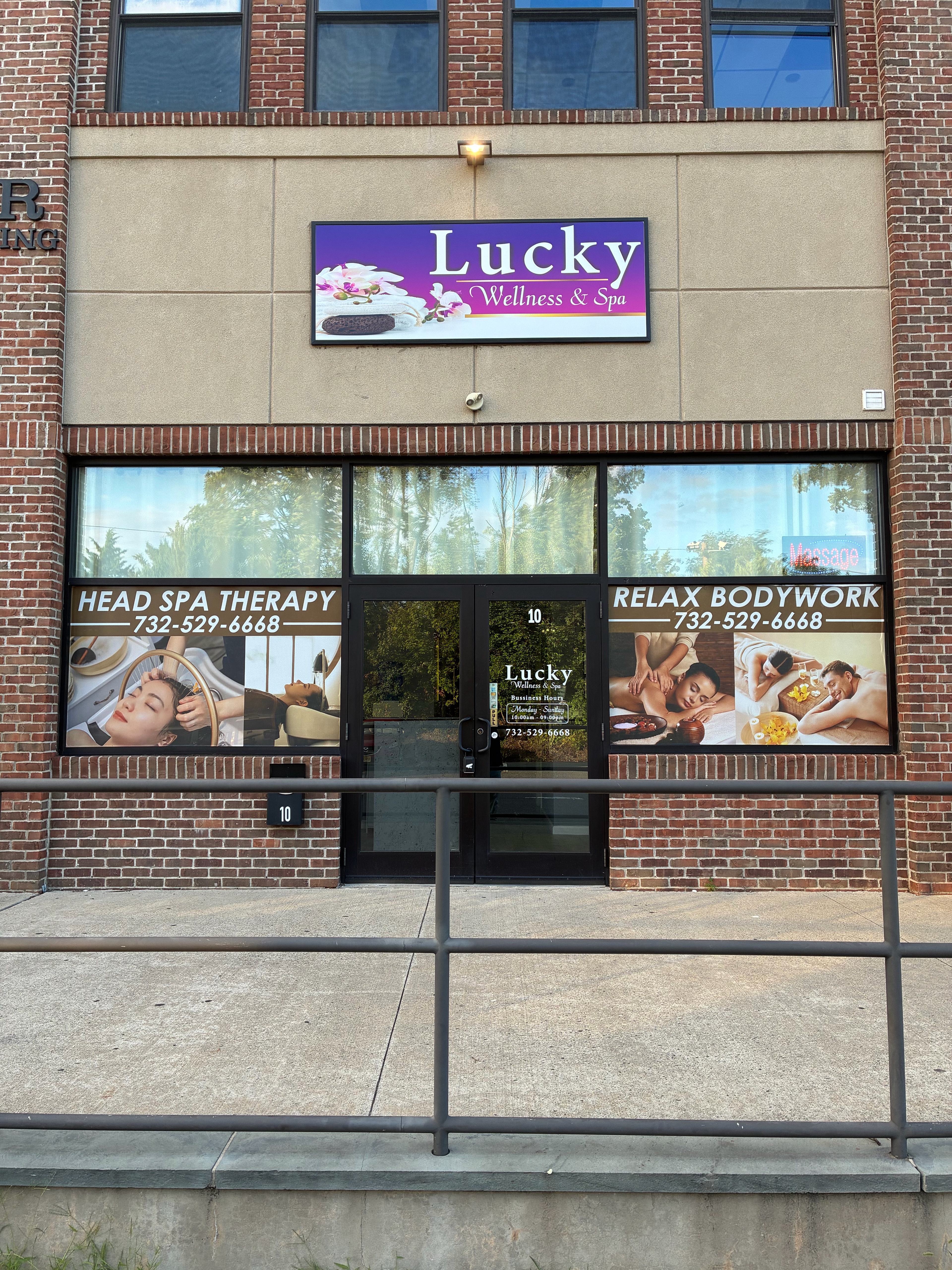 Lucky Wellness & Spa storefront signage