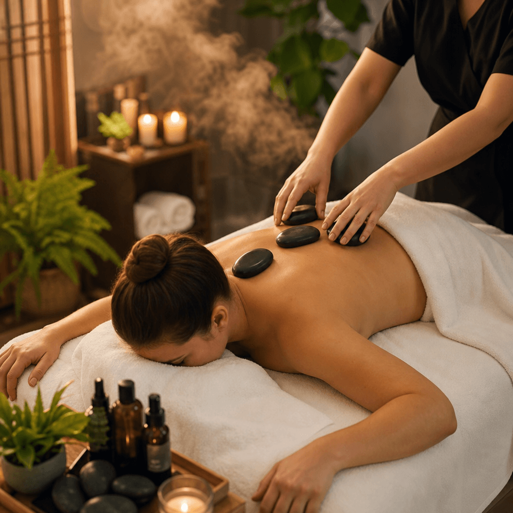 Hot Stone Massage at Sakura One Spa