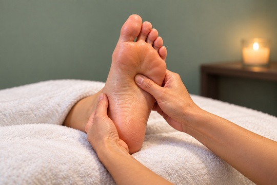 Foot reflexology treatment at Massage Pure Healing