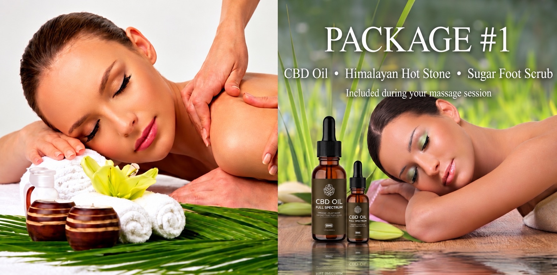 Package #1: CBD Oil, Himalayan Salt Stones and Sugar Foot Scrub at Massage Pure Healing