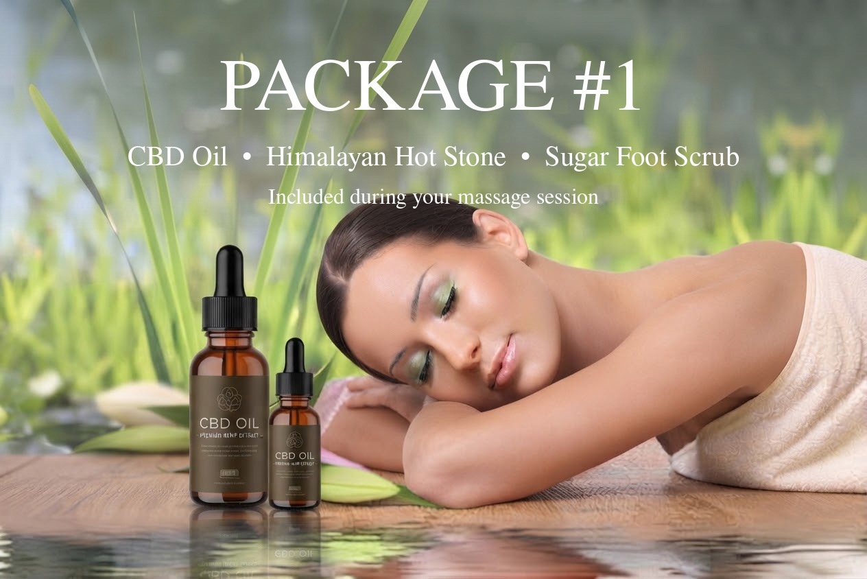 Package #1: CBD Oil, Himalayan Salt Stones and Sugar Foot Scrub