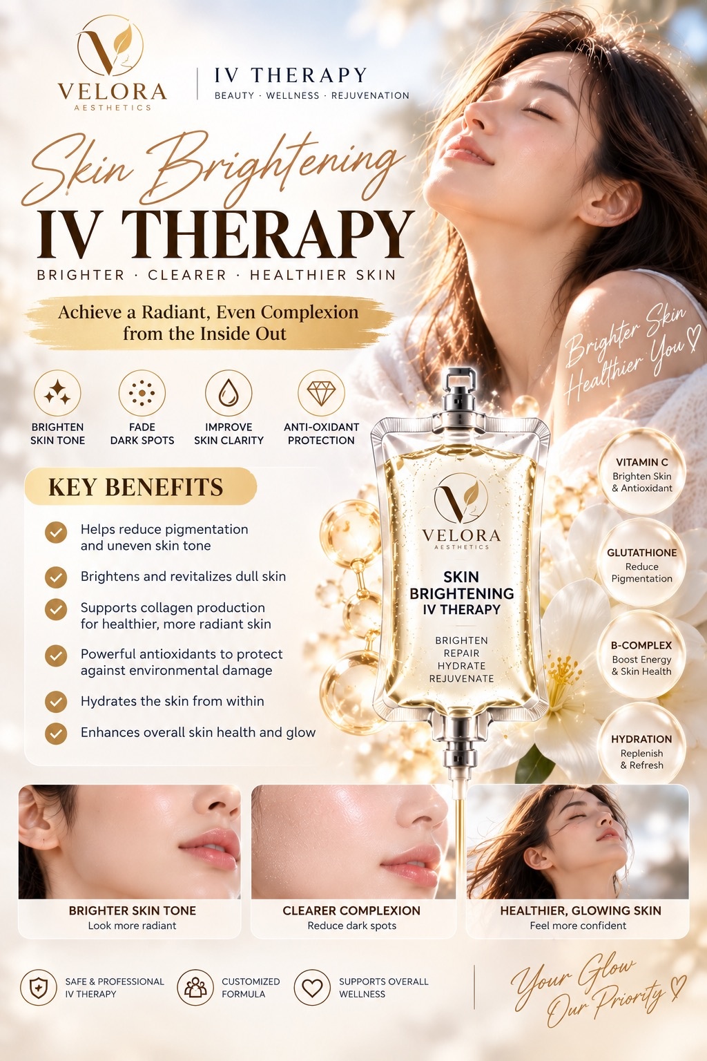 Skin Brightening IV Therapy promotional poster