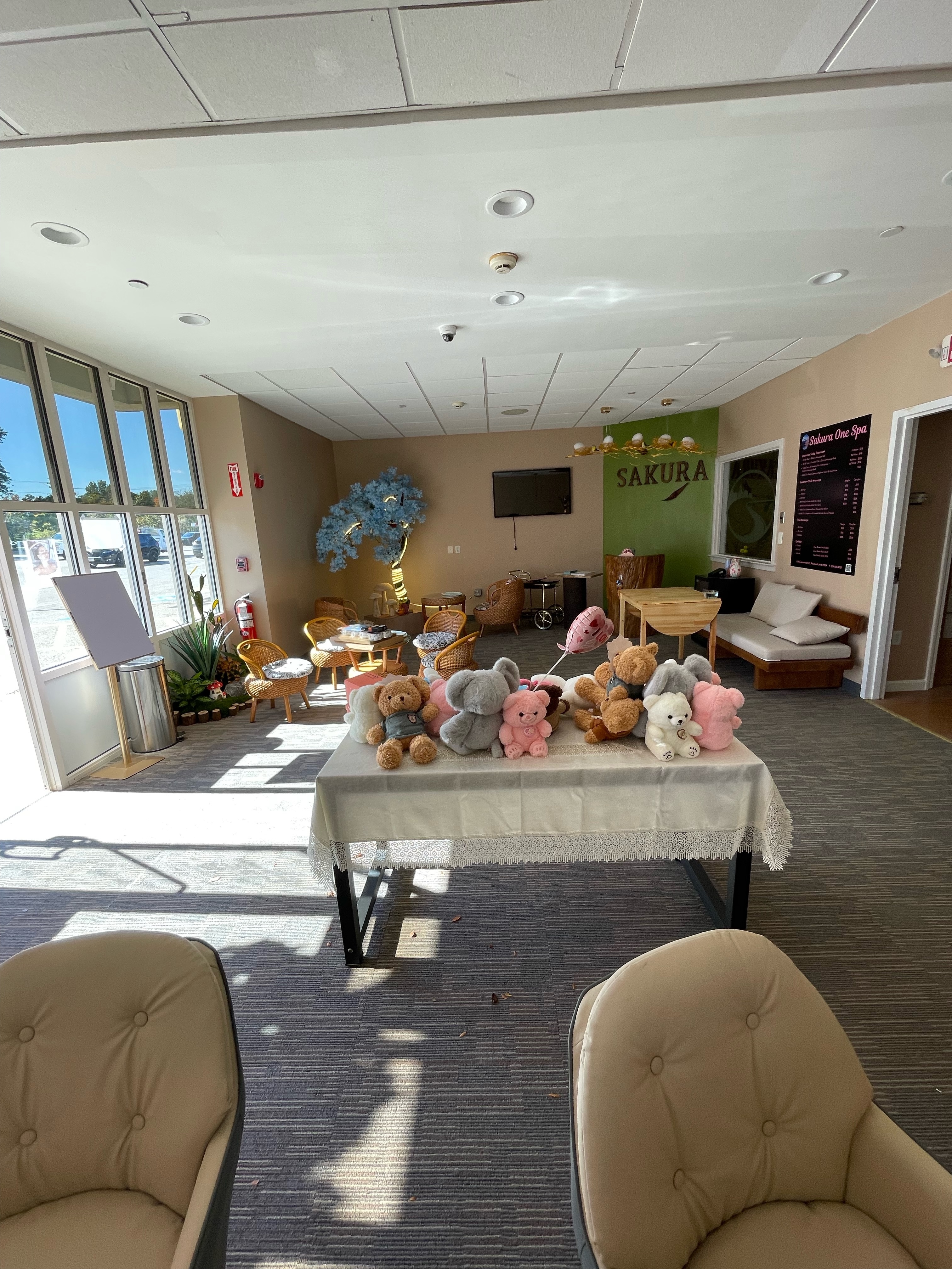 Second angle of the foot spa room at Sakura One Spa