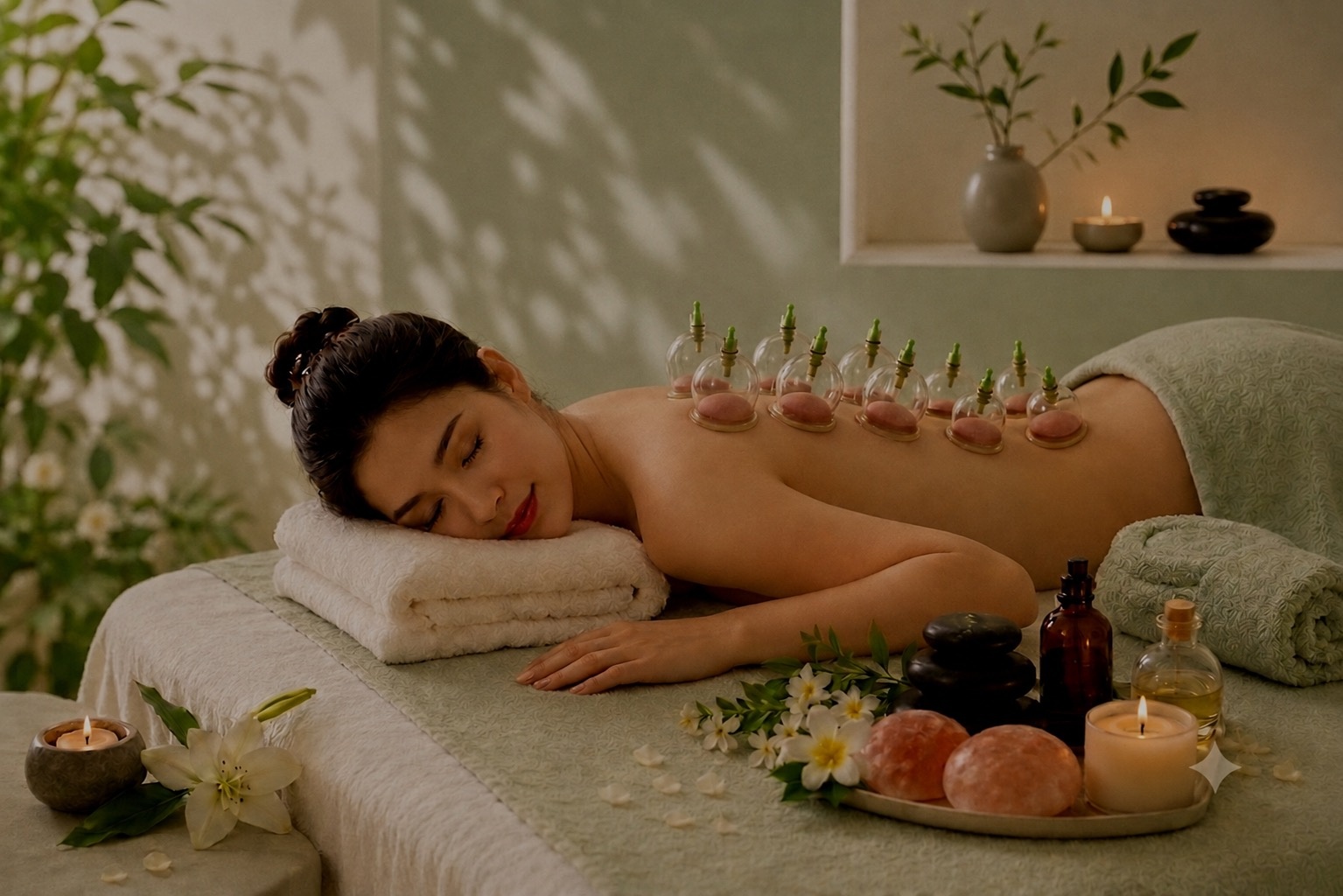Package #2: Cupping Therapy + Himalayan Salt Stones + Aromatherapy