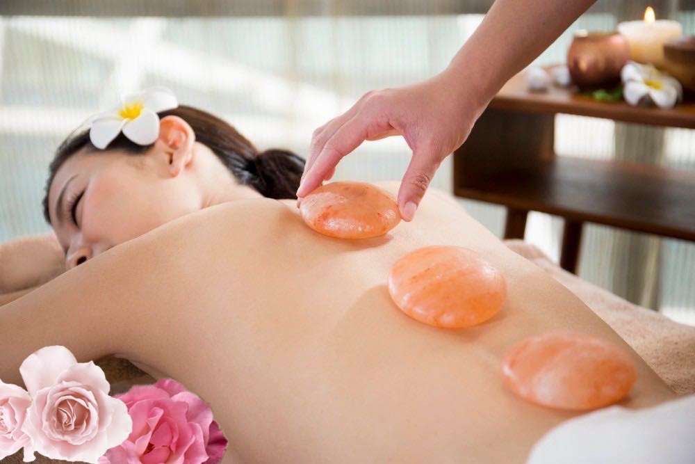 Warm Himalayan salt stones included in the Warm Relief Trio package